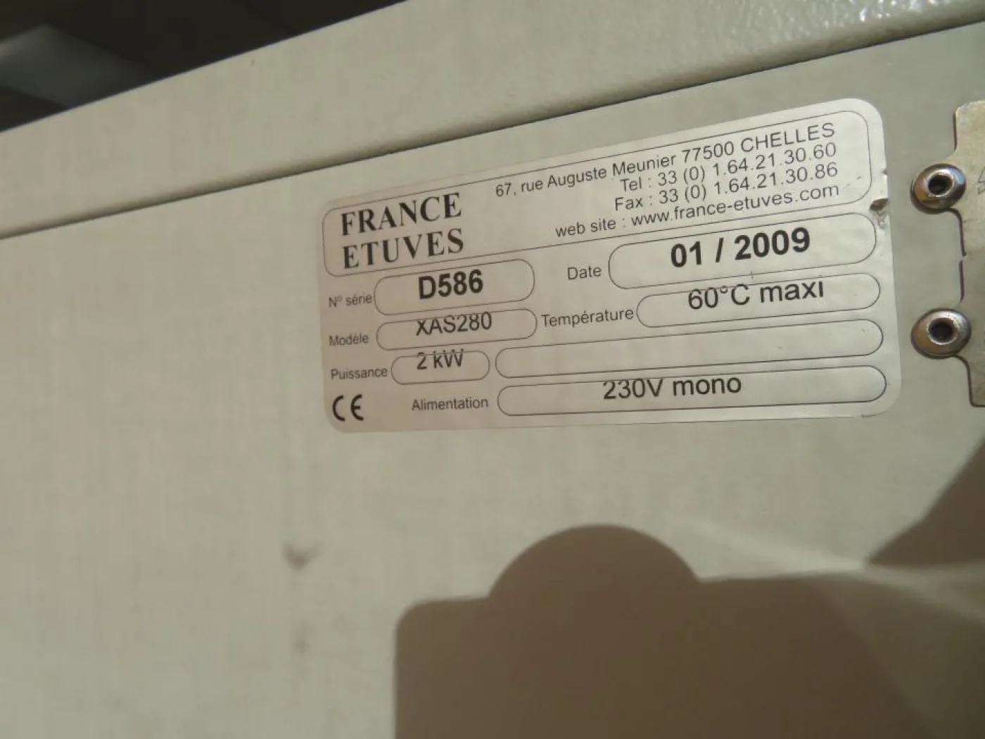 2009 France Etuves France Etuves XAS280 Glassware Drying Cabinet- R and D - 7