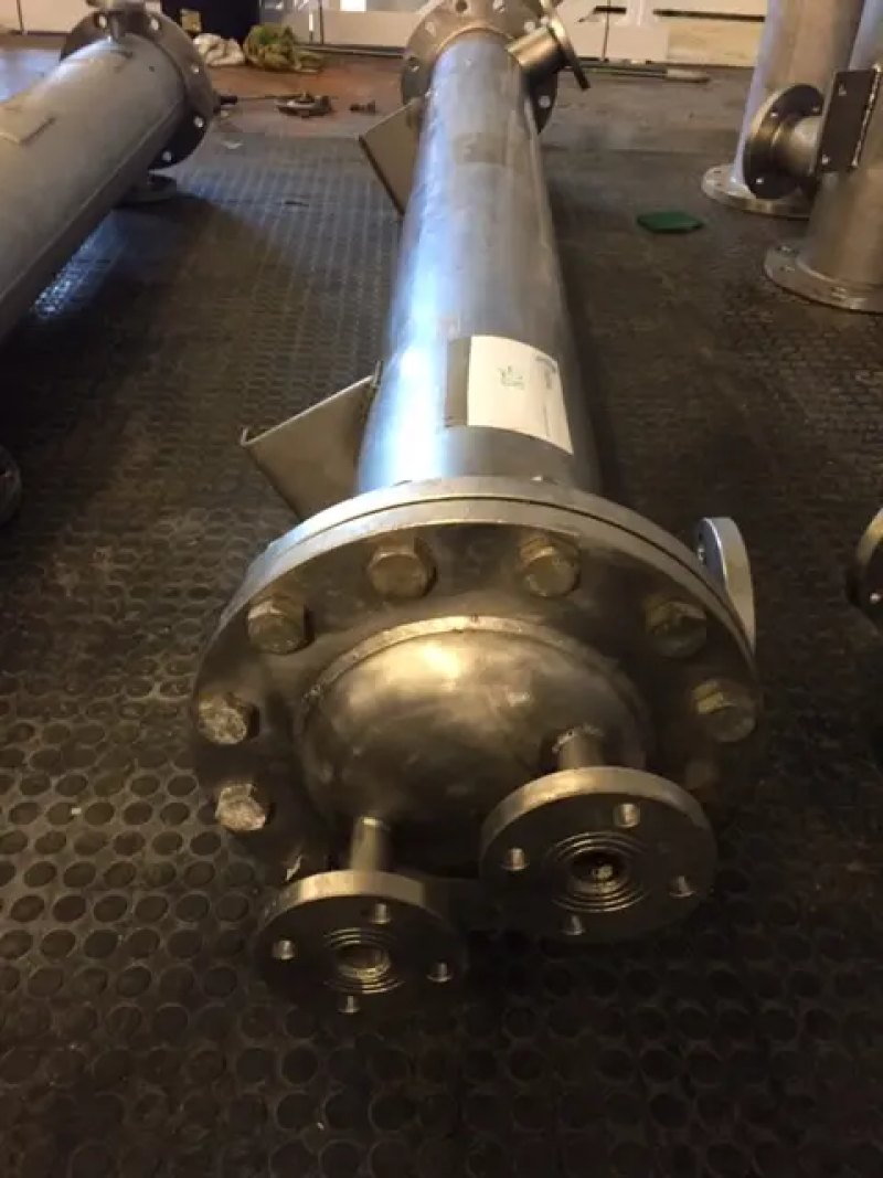 USED TUBULAR EXCHANGER 3 M2 STAINLESS STEEL