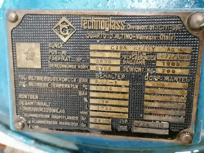 Technoglass 1244 Ltr - Pressure vessel