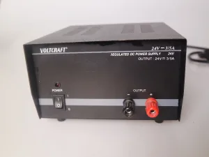 1221- Used Voltcraft regulated dc power supply 24V-3/5A