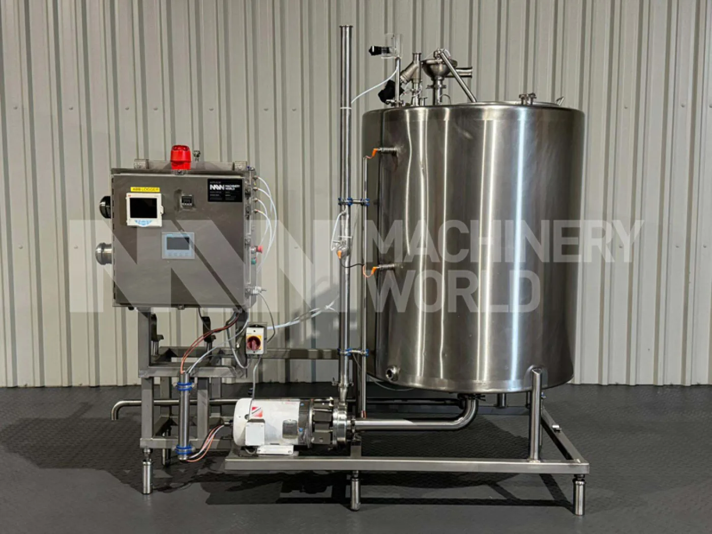 750 Litre Single CIP Cold Wash Tank with 3HP Centrifugal Pump mounted on Skid - 2