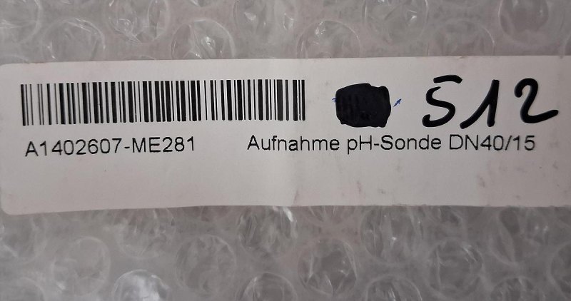 Normag Glaskomponente Typ ME281 dient zur sicheren Integration von pH-Sonden