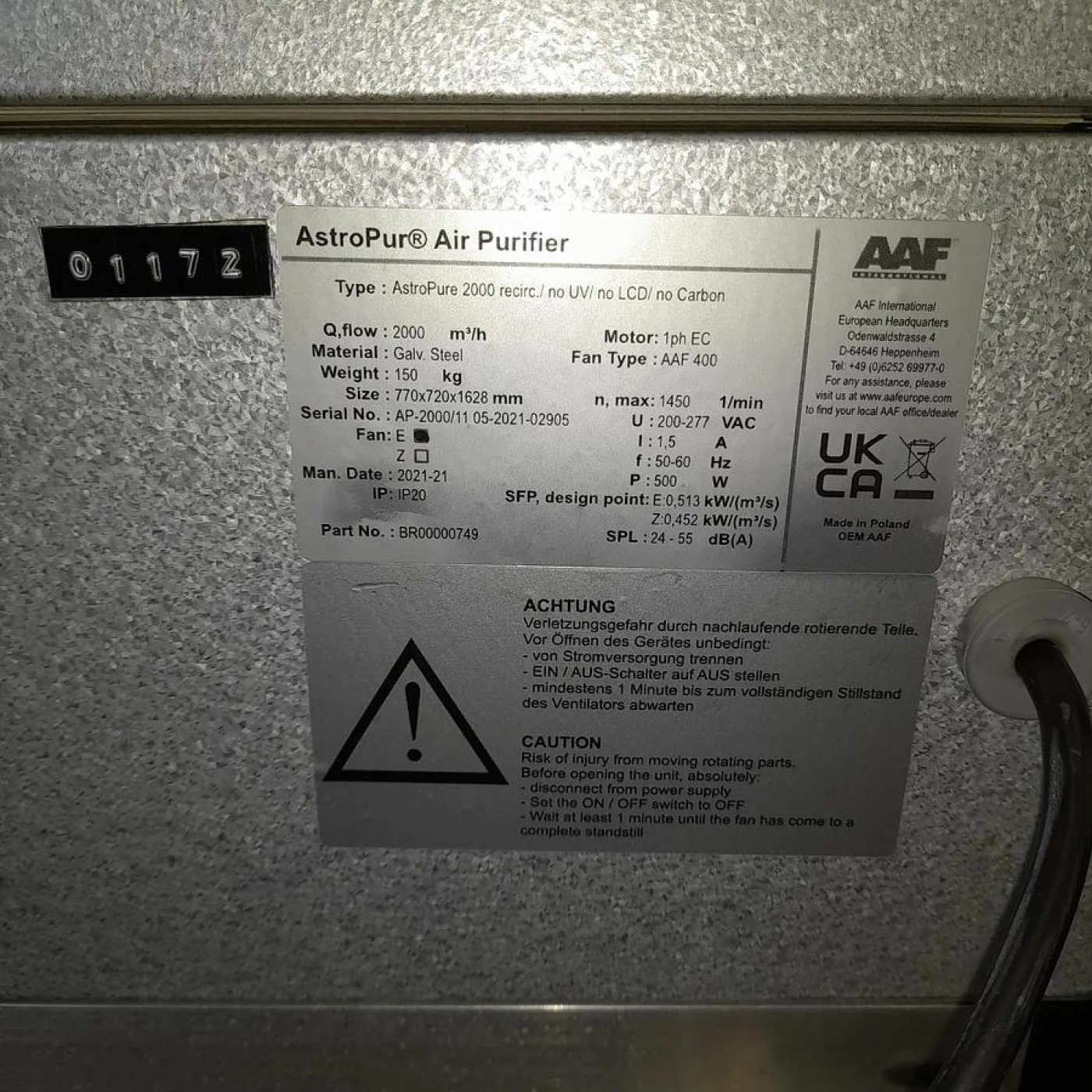AAF International Air Purifier - 5