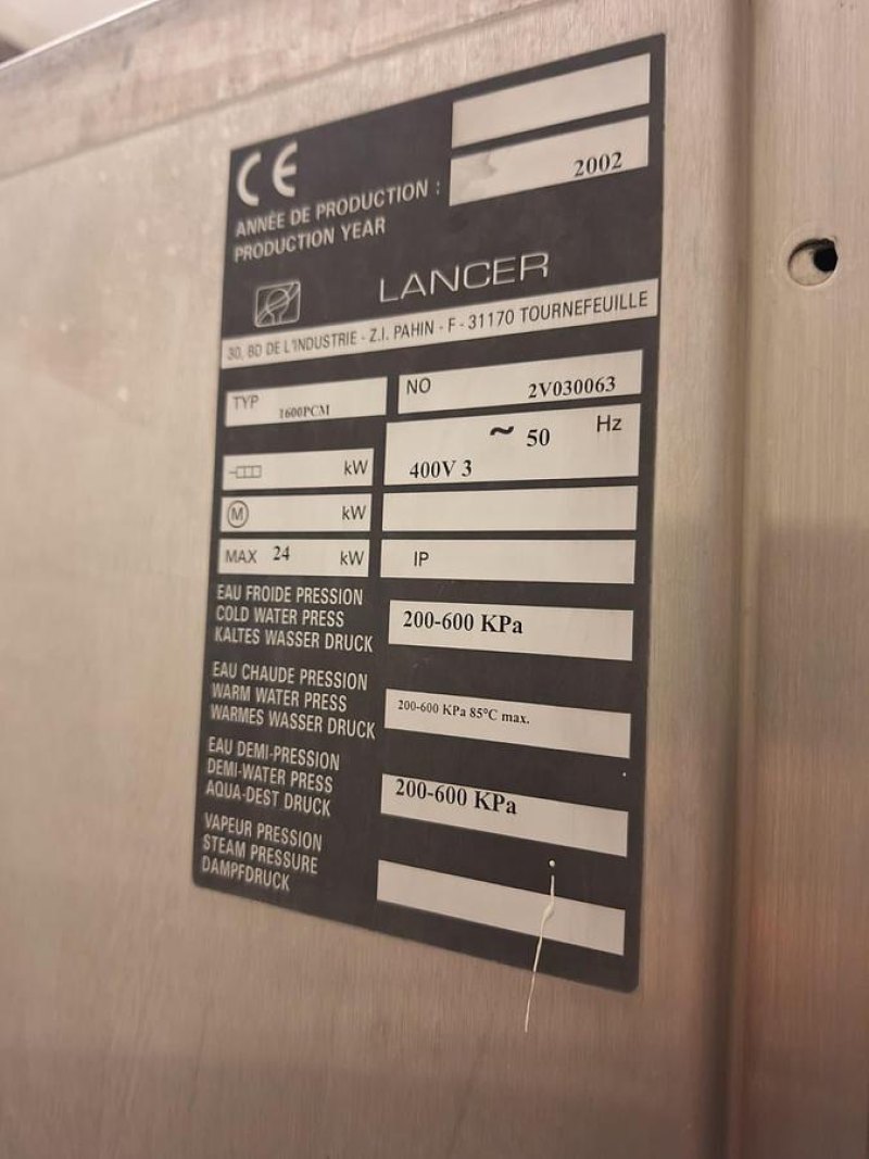 Lancer 1600 PCM Stainless Steel Washer