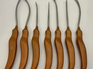 GB Medical Endoscopic Facelift & Forehead Dissector Set With Rose Gold Teflon Coated Ergo-Handle