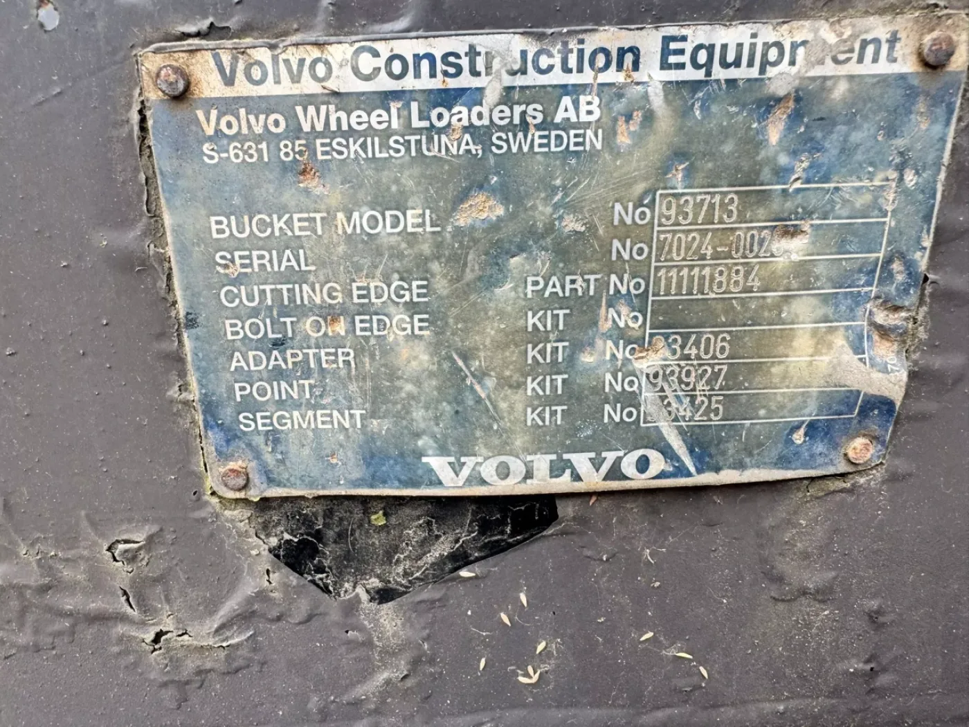 Loading bucket Volvo WP 93713 - 7