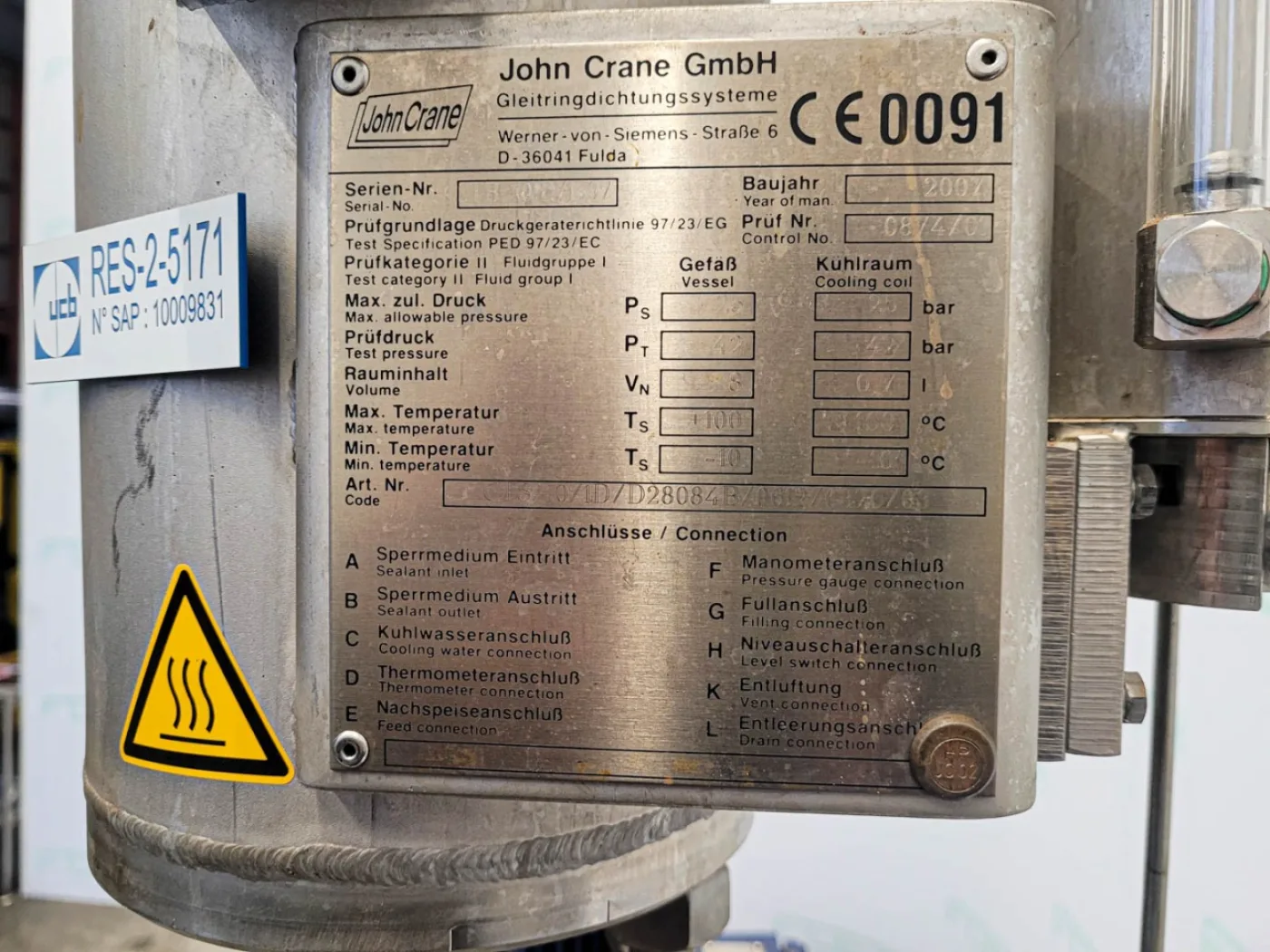 Pfaudler-werke AE100 - Glass-lined Reactor - 3