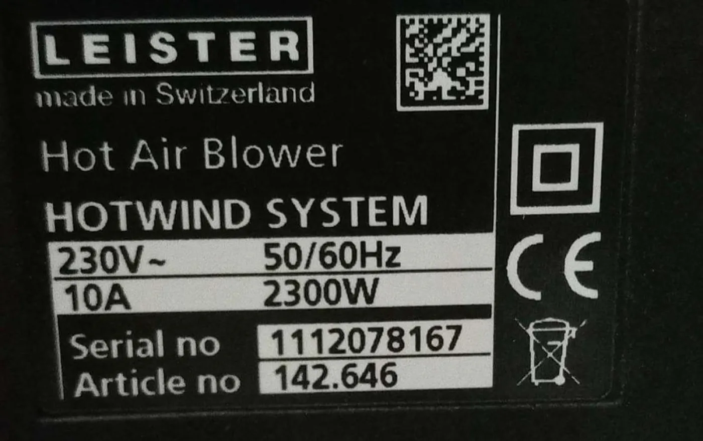 Leister Wind System Air Blower Unit - 8
