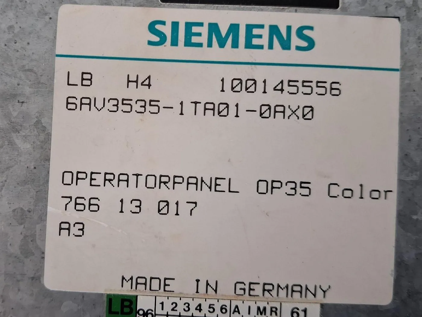 Siemens SIMATIC OP35 Color Operator Panel 6AV3535-1TA01-0AX0 - 7