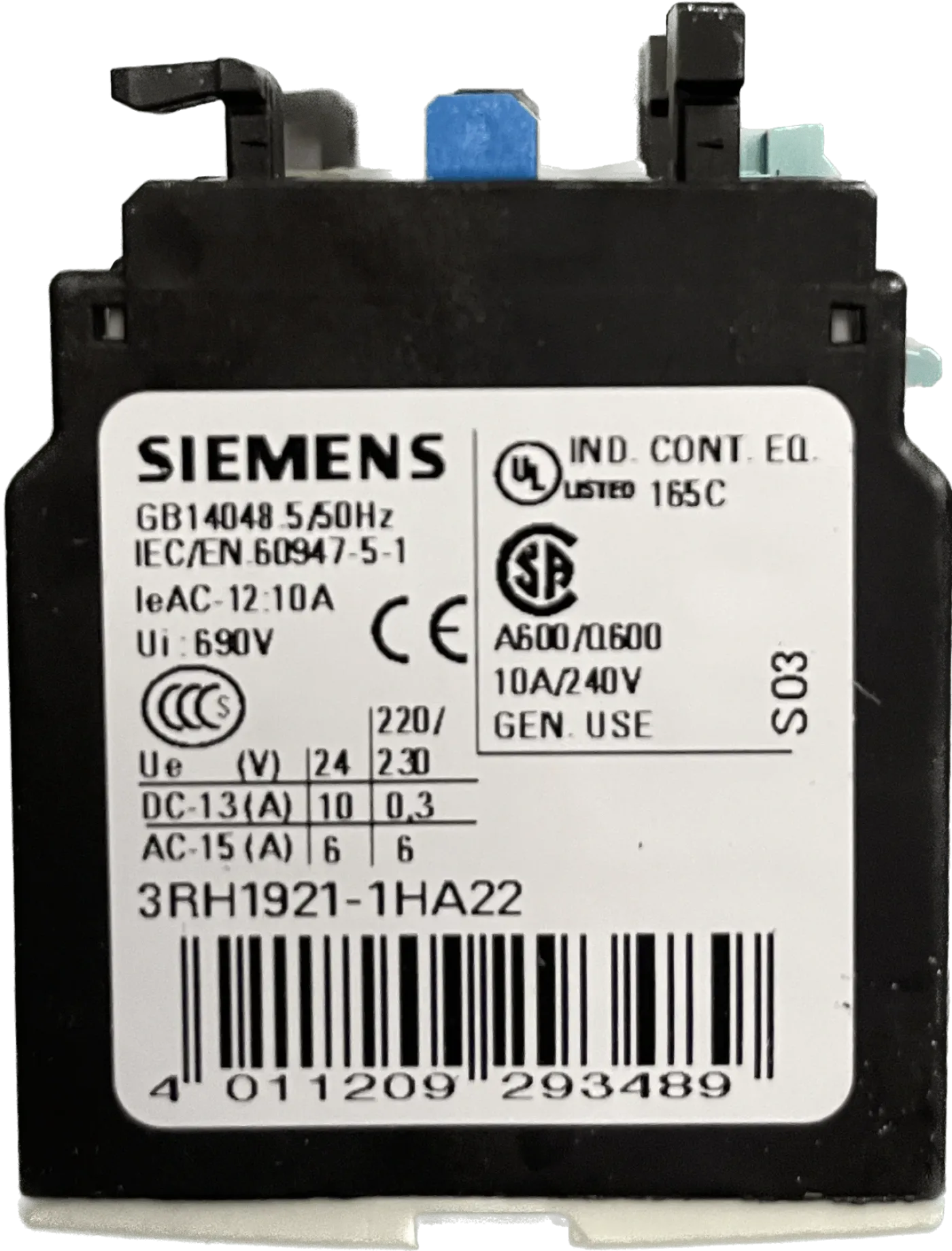 Siemens Hilfsschalterblock 3RH1921-1HA22 - 4