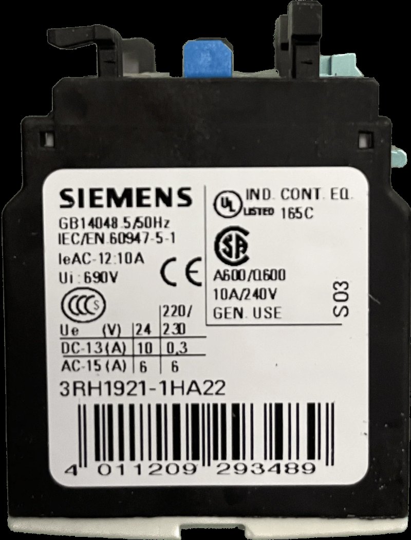 Siemens Hilfsschalterblock 3RH1921-1HA22