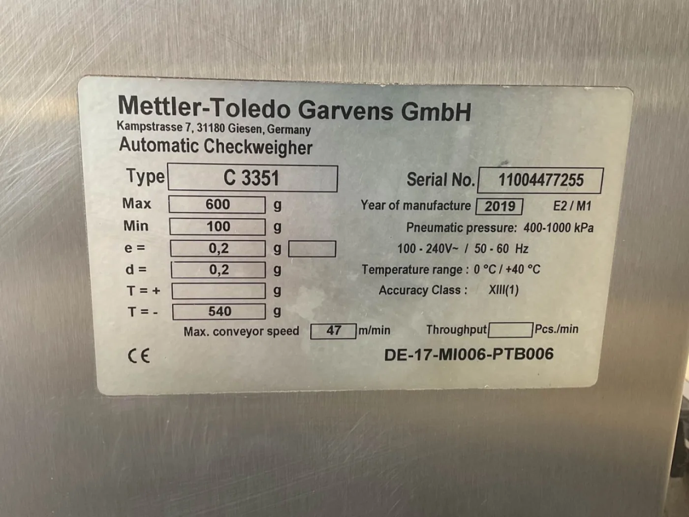Mettler Toledo C-3351 Checkweigher - Miscellaneous transport - 2