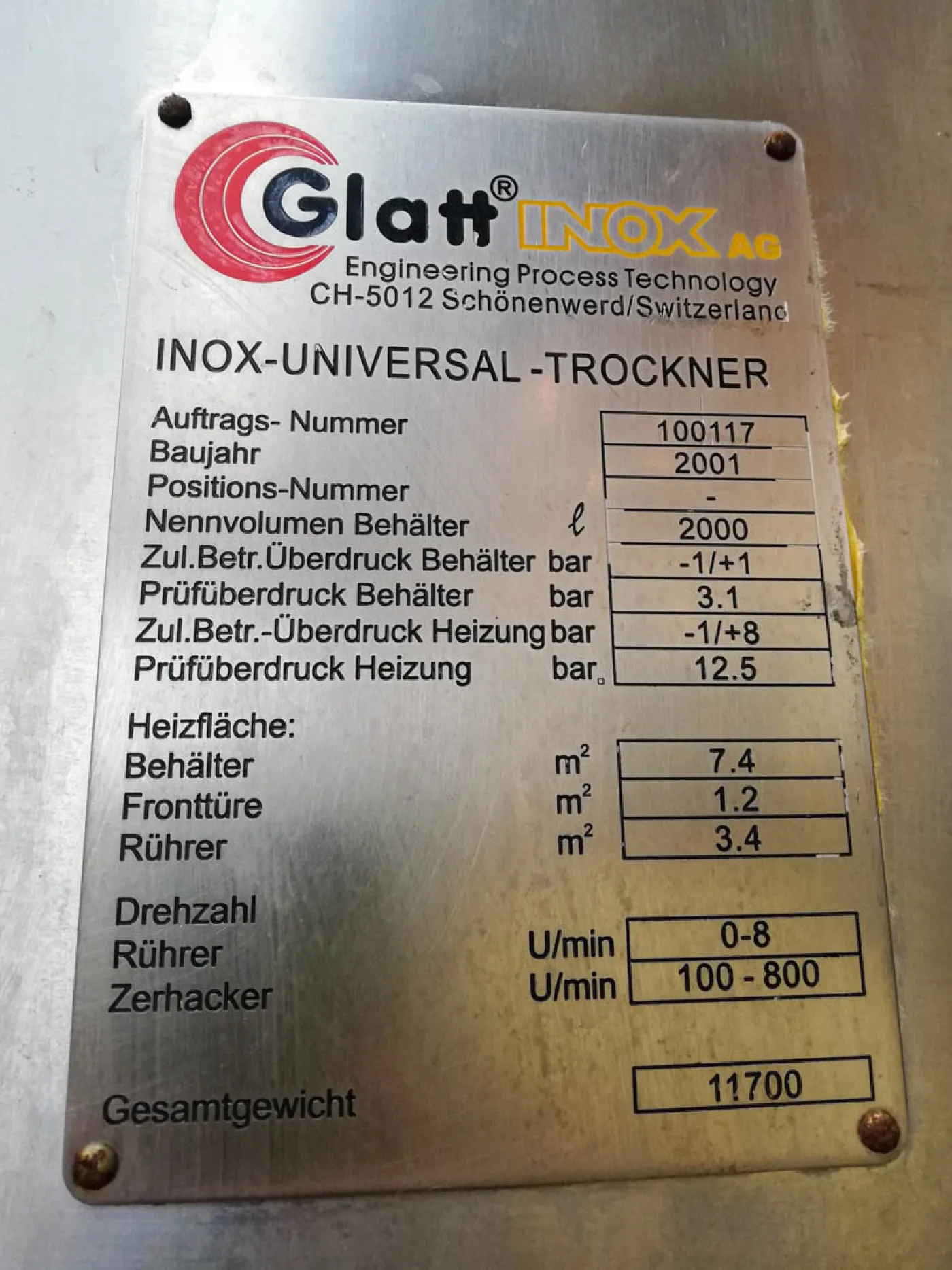 Glatt IST-2000 - Paddle dryer - 5