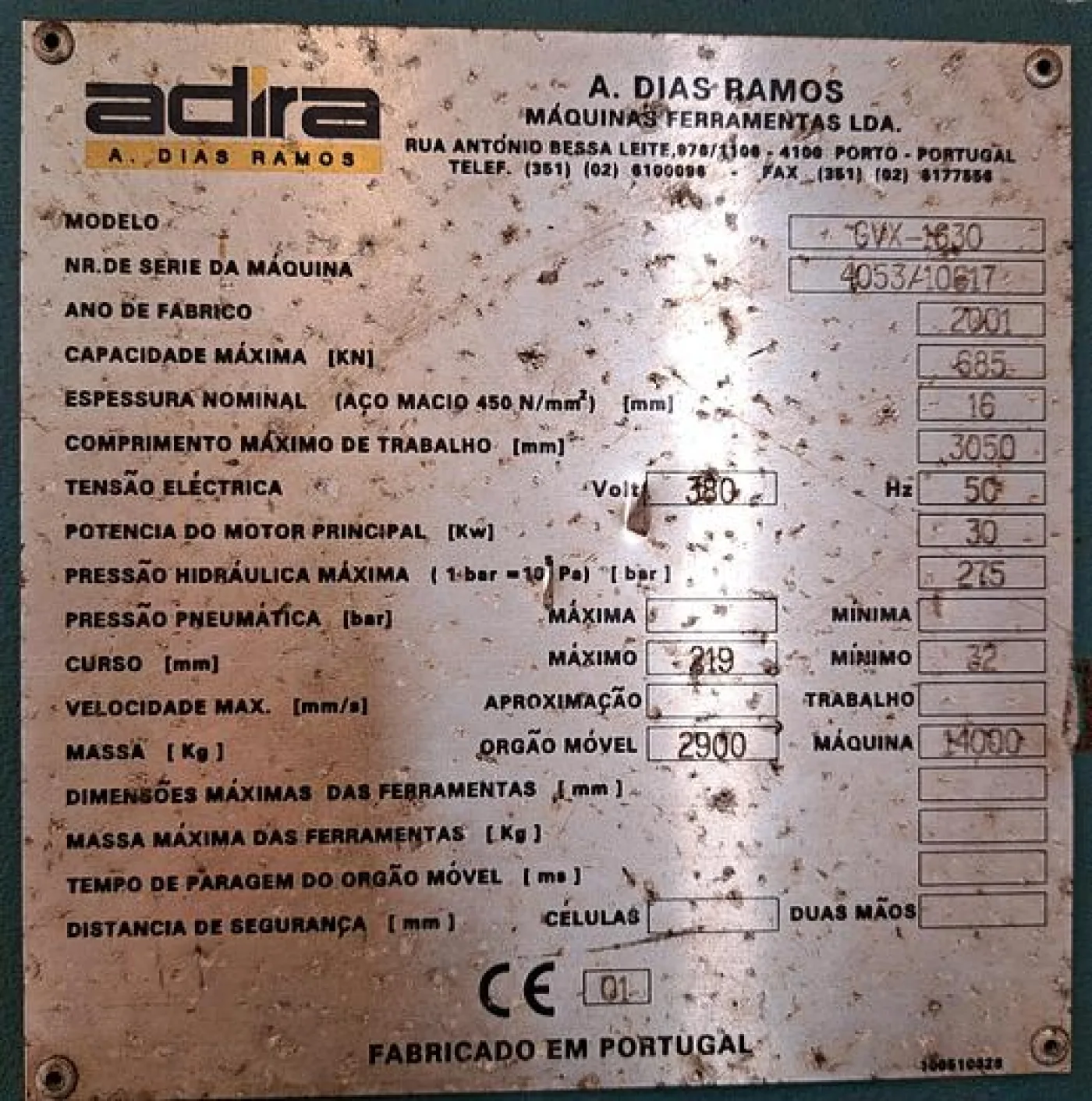 Guilhotina ADIRA GVX-1630 - 3