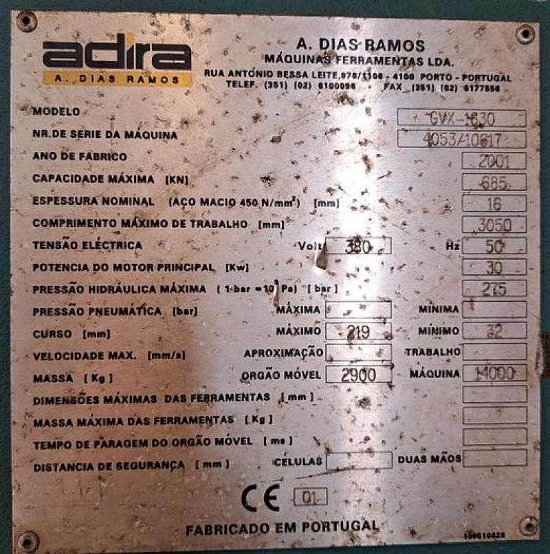 Guilhotina ADIRA GVX-1630