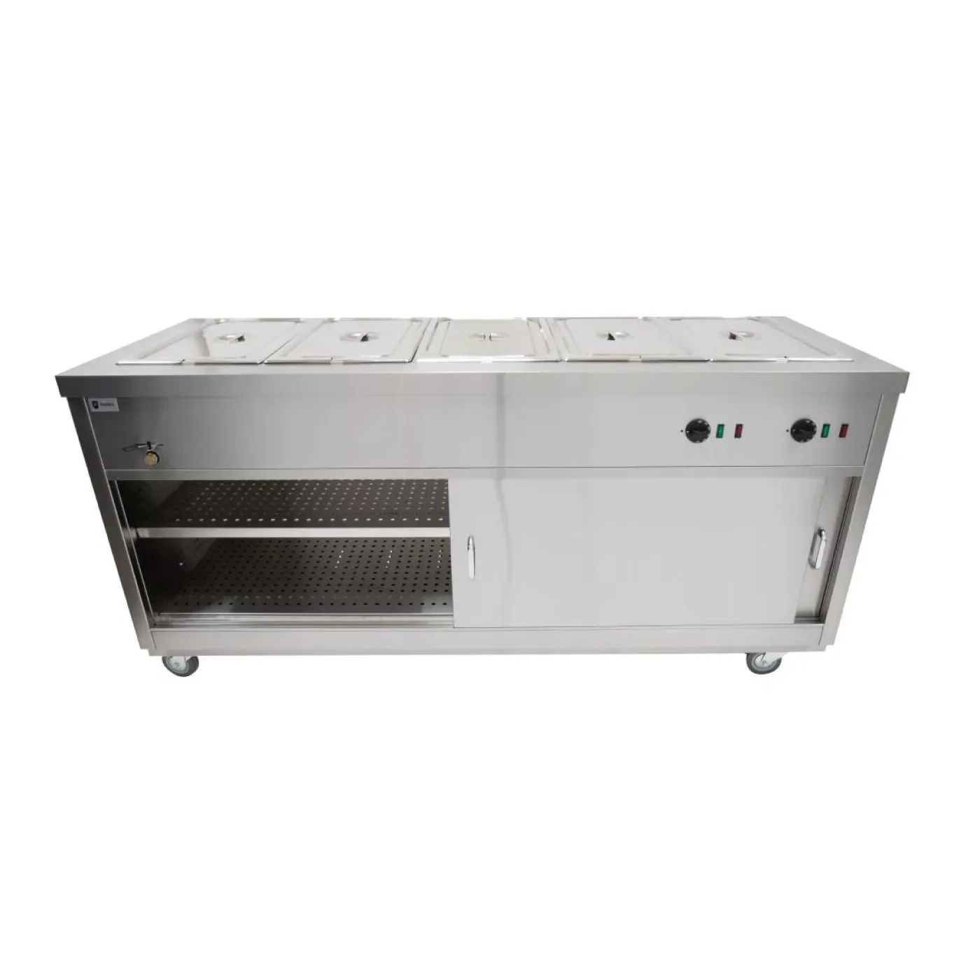 Parry Bain Marie Topped Mobile Hot Cupboard HOT18BM - islandcatering - 6
