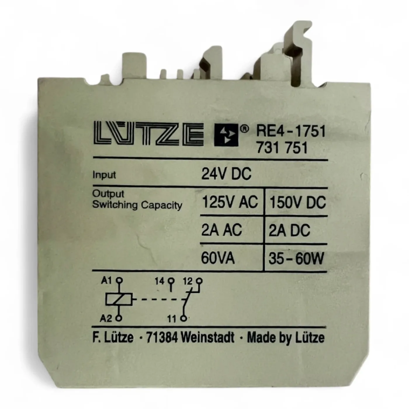 Lütze RE4 1751 Relaismodul M1-K9A 24VDC - 2