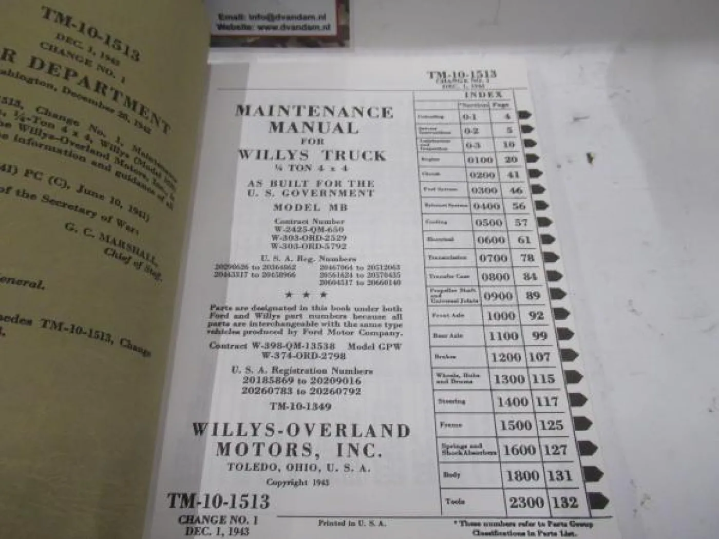 Boek maintenance manual for Willys Truck - 6