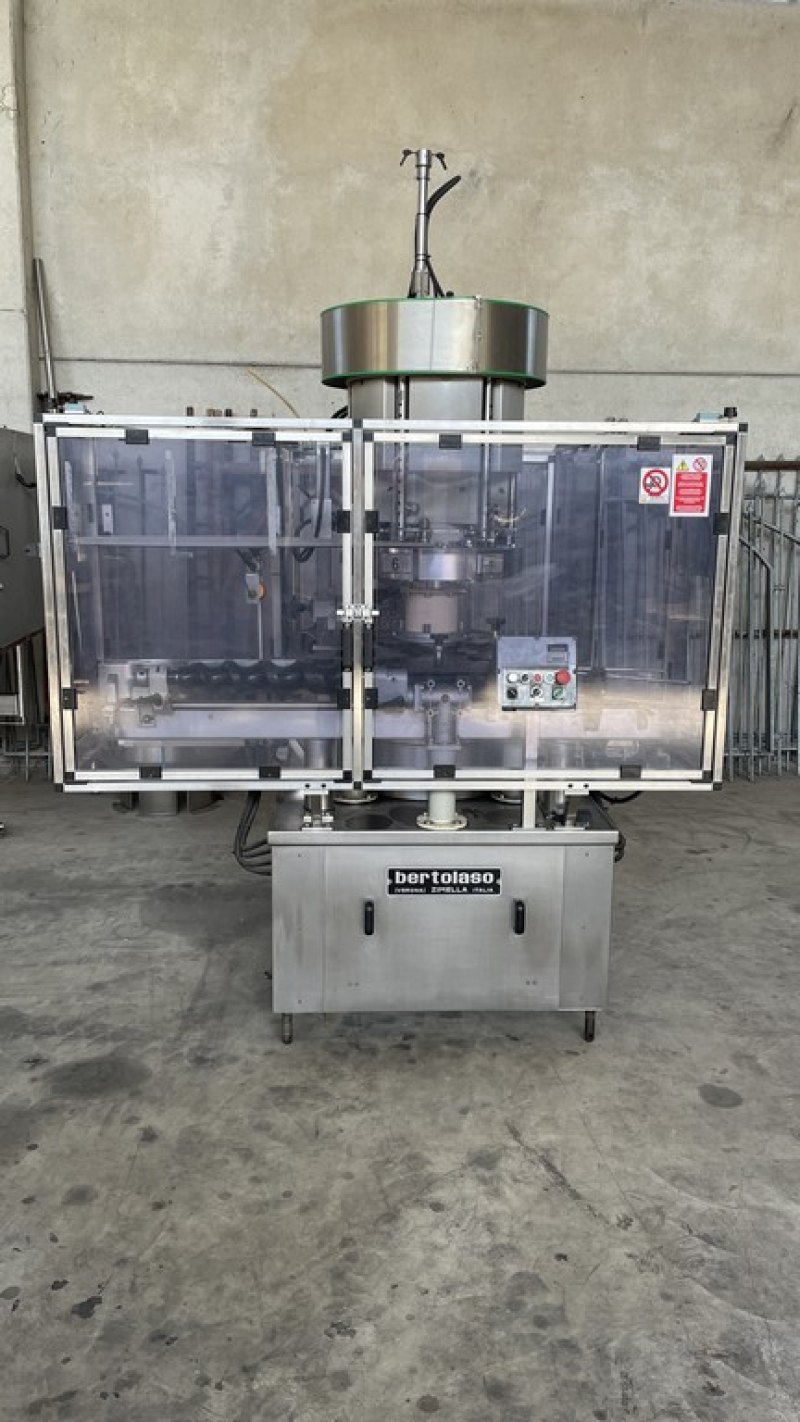 CORKING MACHINE BERTOLASO 6 HEADS FOR NATURAL CORK, MODEL DELTA 406S, SECOND-HAND MACHINE