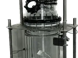 KILOLAB BOROSILICATE GLASS REACTOR 3.3 50 LITERS WITH JACKET AND AGITATION NEW