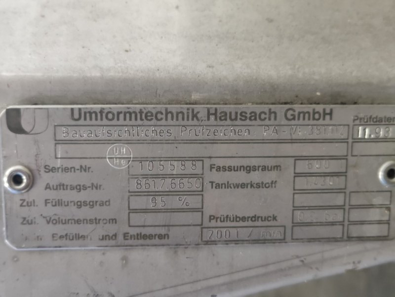 Umformtechnik 500 ltr. IBC - Vertical tank