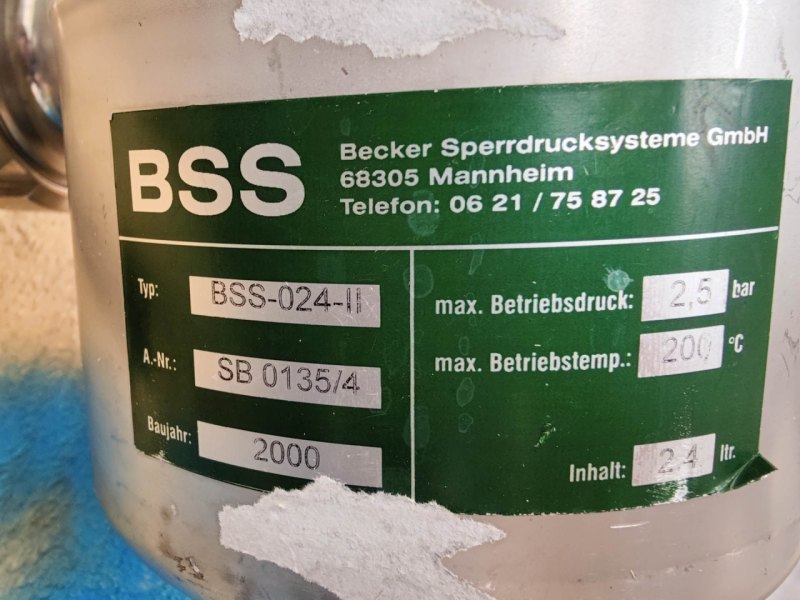 Hinke 340 Ltr. - Pressure vessel