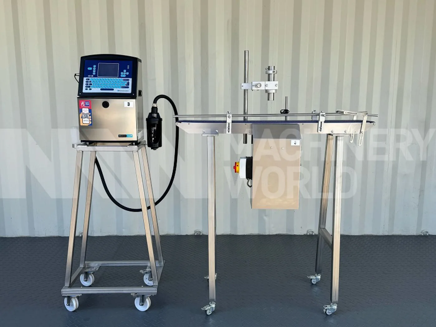 Videojet 1220 Continuous Ink Jet Coder with Out Feed Conveyor - 1