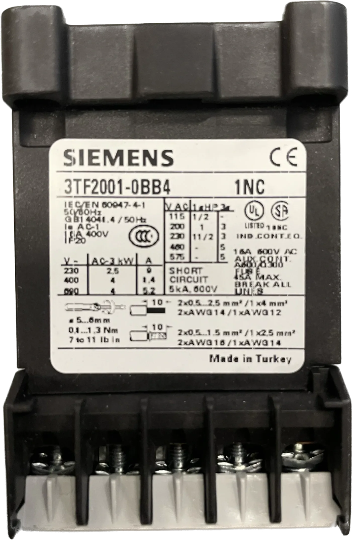 Siemens Schütz, Baugröße 00 3TF2001-0BB4 - 4
