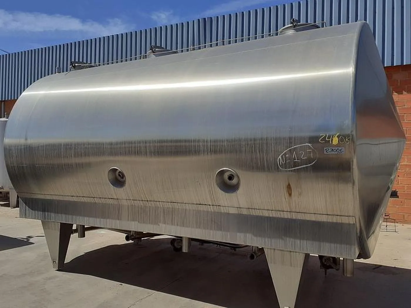 Depósito de inox horizontal de 20 000 L - 1