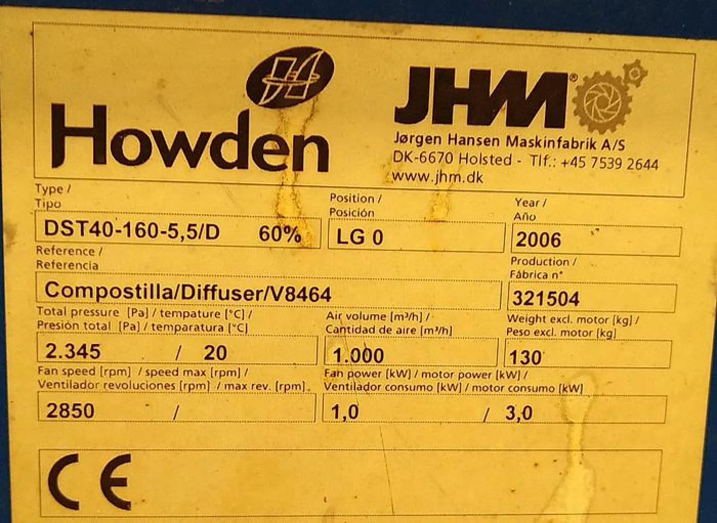 Ventilador / Difusor duplo HOWDEN - JHM 3 Kw - 2