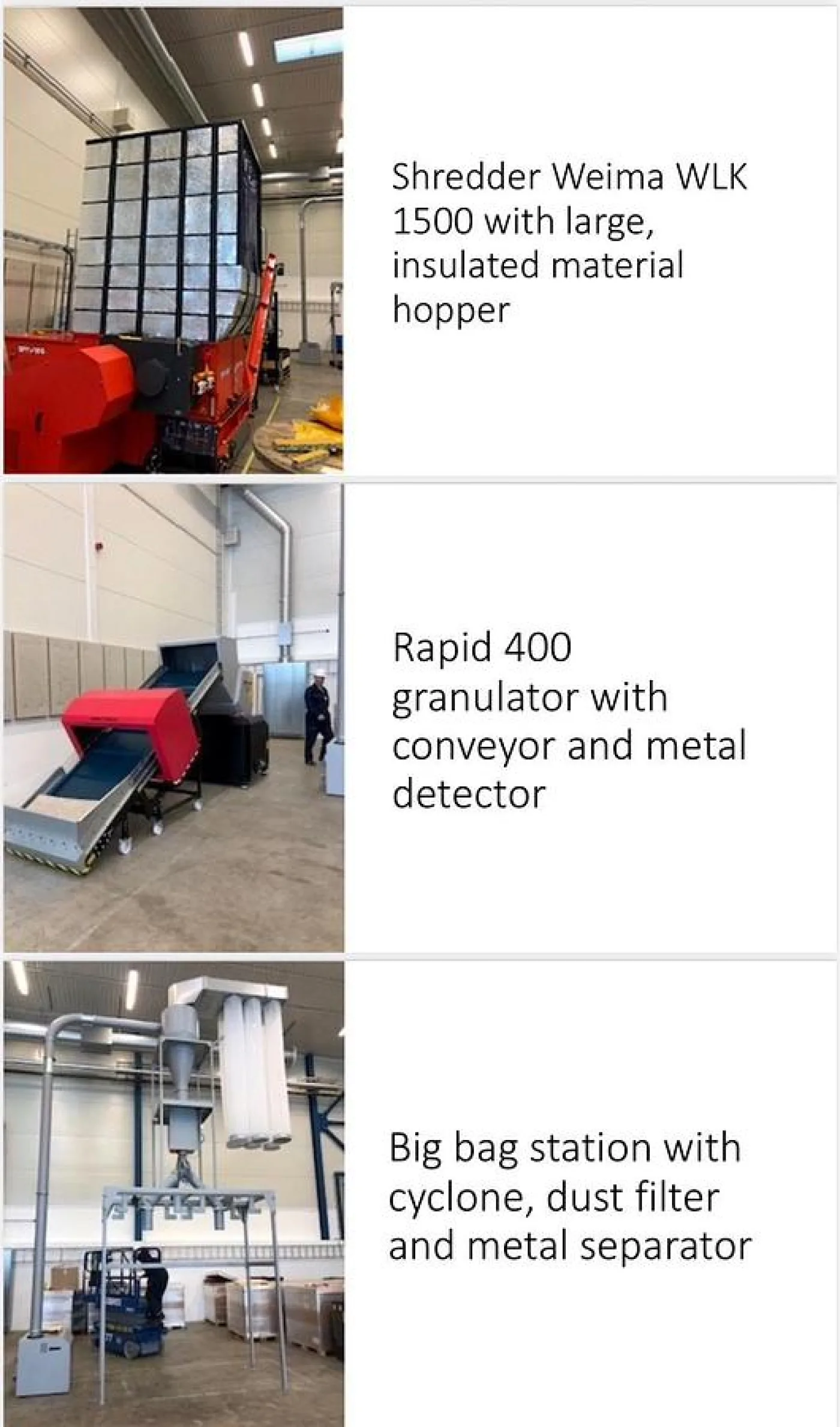 Weima WLK 1500 Shredder & Rapid Granulator G400 90KUB Full Traitement en cours Line - 8