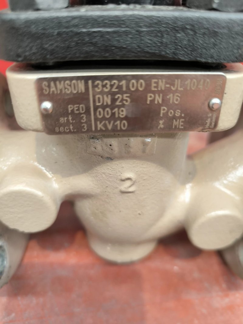 PROPORTIONAL CONTROL VALVE SAMSON 3321 DN25 PN16 WITH PNEUMATIC ACTUATOR 3371
