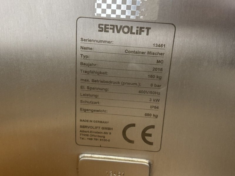 Servolift Container Mischer MC - Tumbler mixer