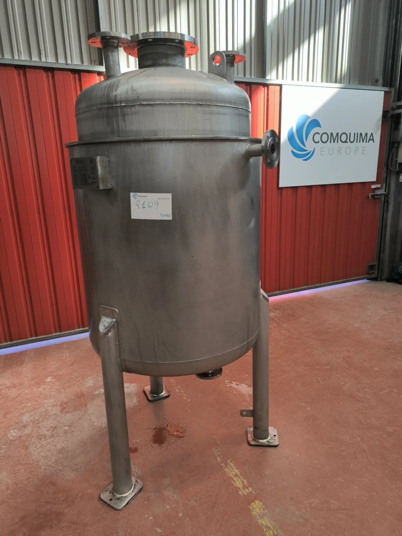 STAINLESS STEEL REACTOR 500 LITERS WITH USED SHIRT