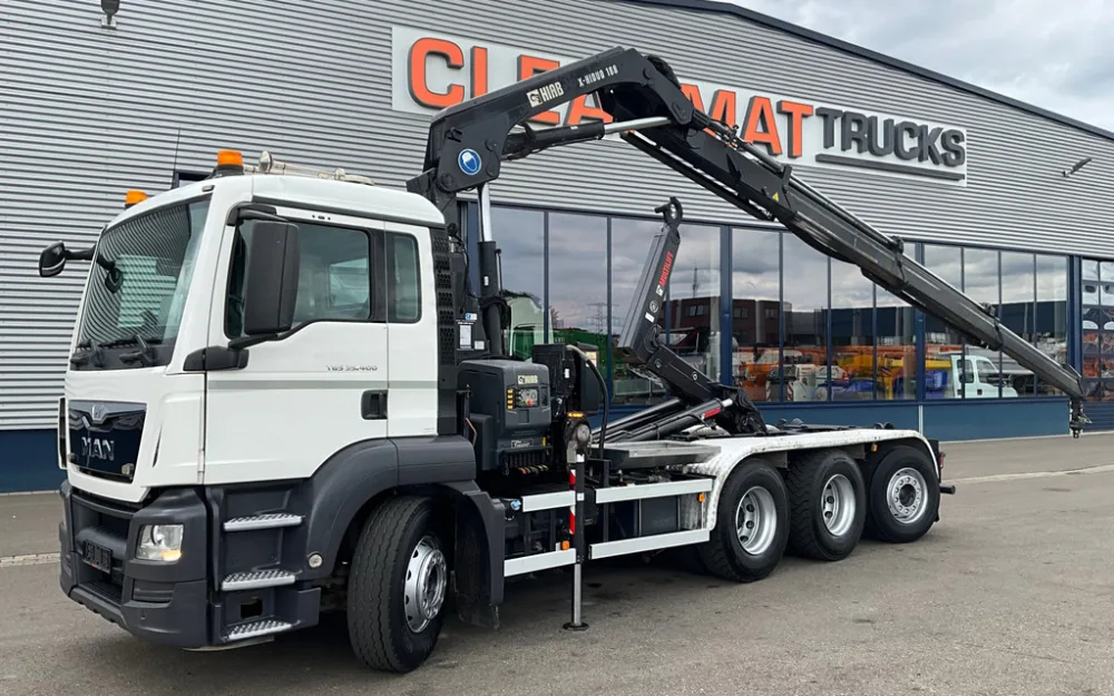 MAN TGS 35.400 8x4 Euro 6 Hiab 18 Tonmeter laadkraan Just 142.960 km!