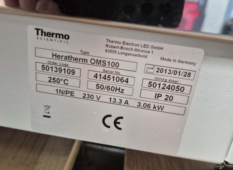 Thermo Scientific Umluftofen Heratherm OMS100