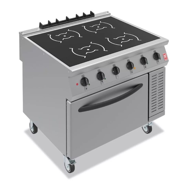 Falcon F900 Four Heat Zone Induction Range on Castors i91105 - islandcatering