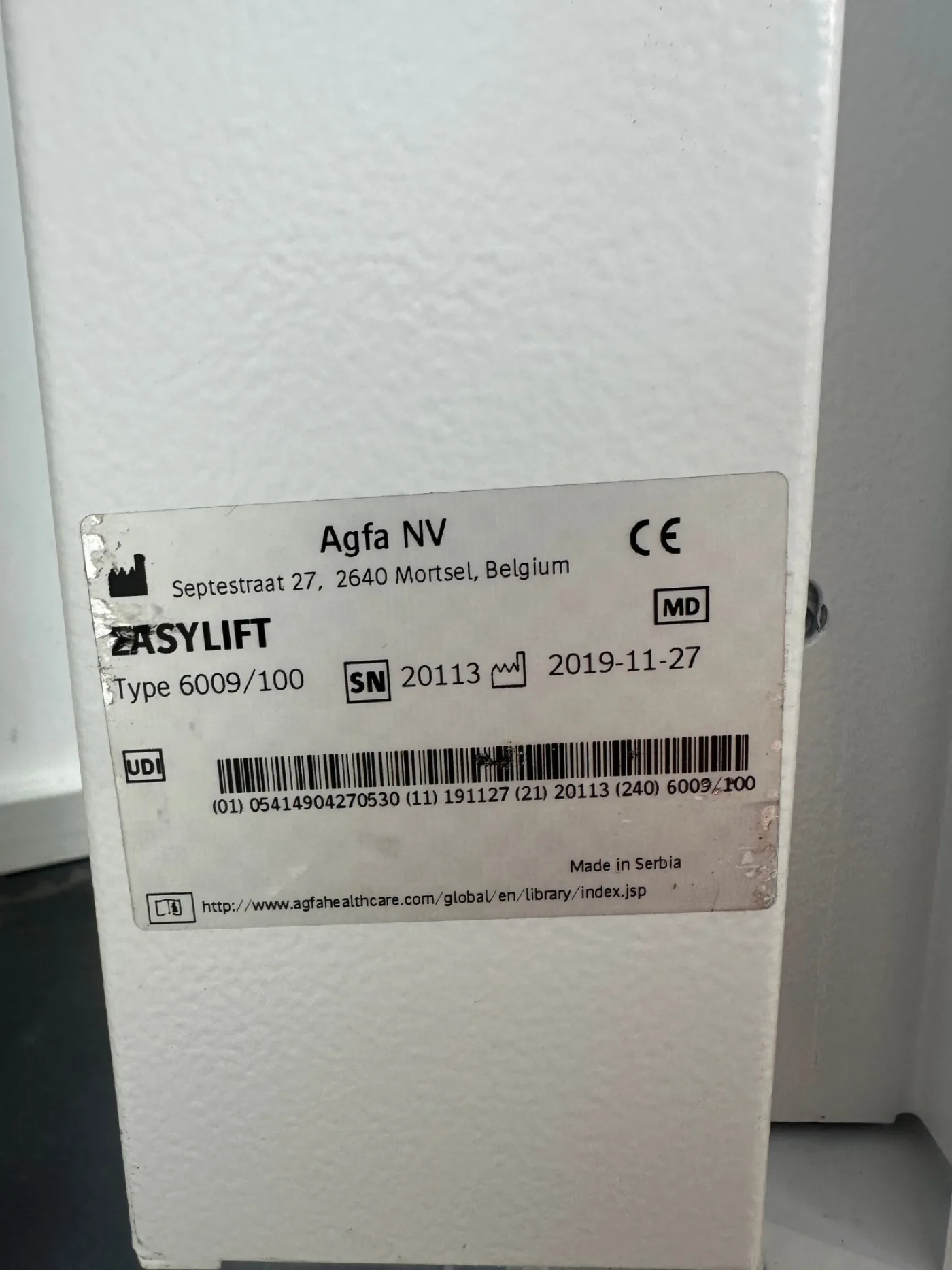 AGFA Easylift CR Full Body cassette holder - 8