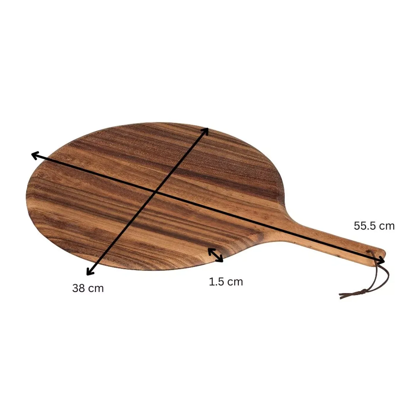 Tala Round Pizza Paddle in Natural Acacia - islandcatering - 3