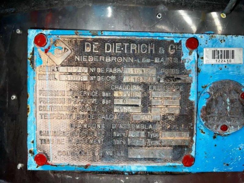 ENAMELED DIETRICH REACTOR 155 LITERS WITH AGITATION AND USED JACKET
