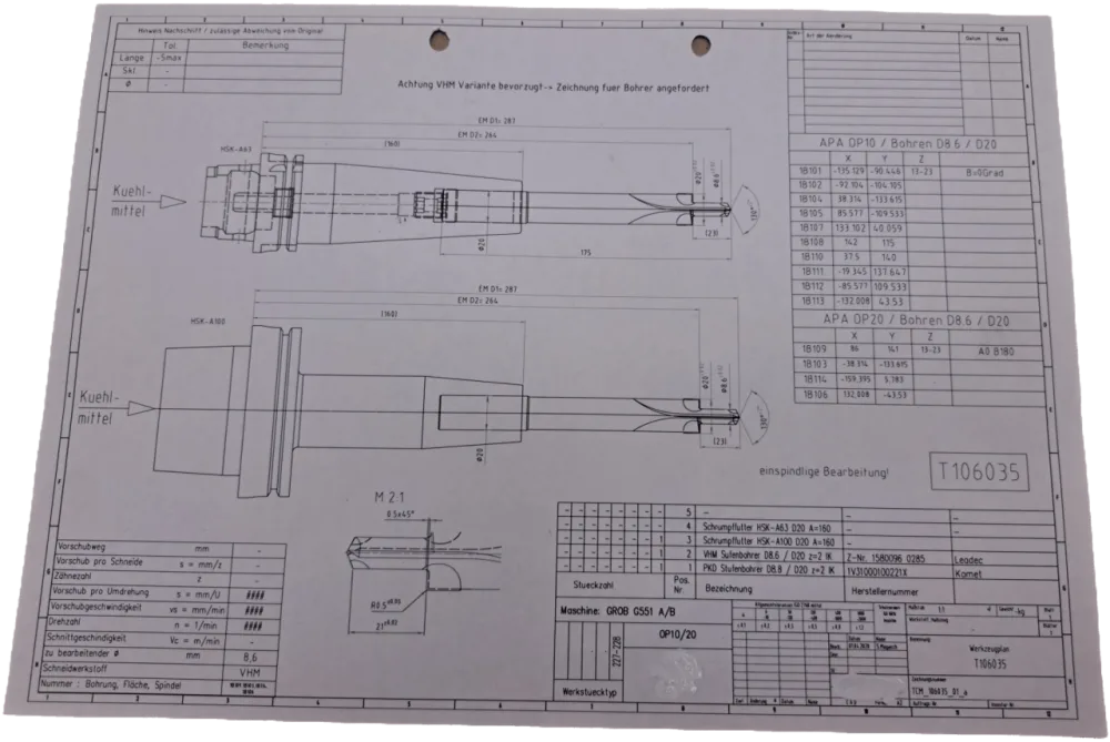 Mapal / Leadec VHM Stufenbohrer D8.6 / D20 z=2 IK