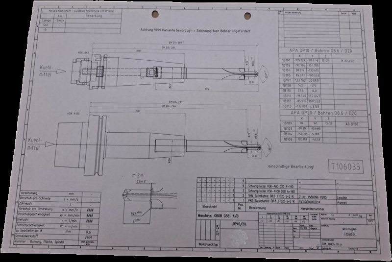 Mapal / Leadec VHM Stufenbohrer D8.6 / D20 z=2 IK