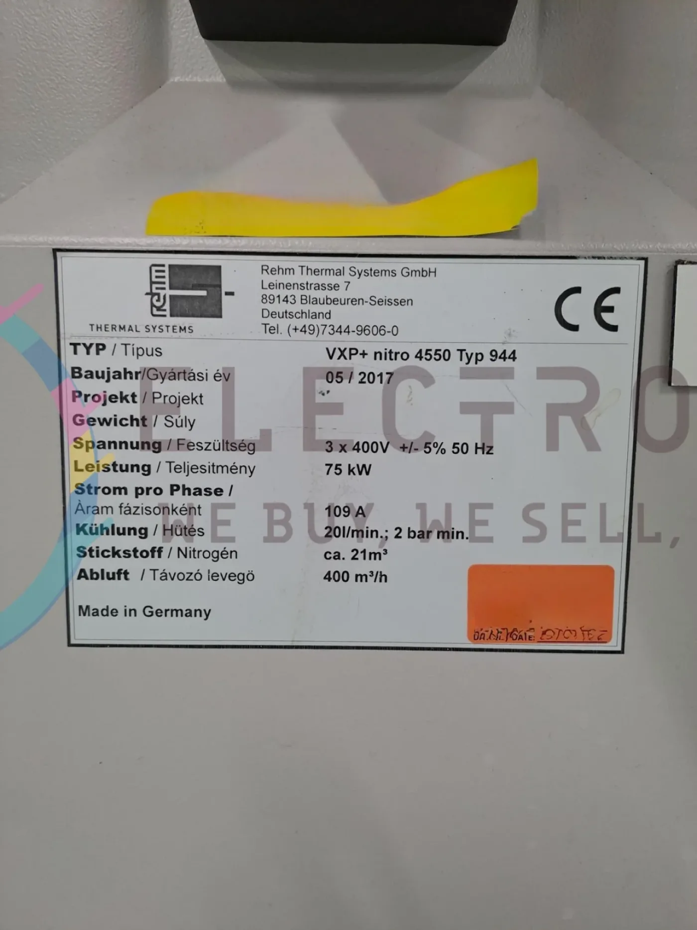 REHM VXP+ 4550 Typ 944, vintage 2017, reflow oven - 4