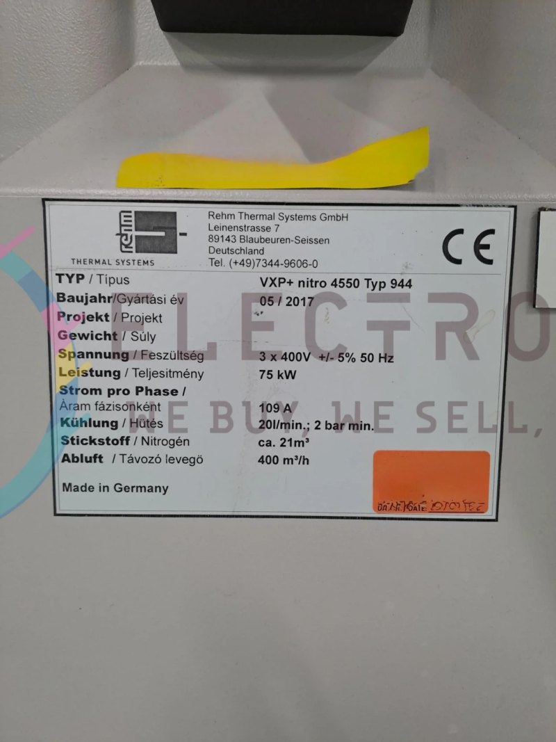 REHM VXP+ 4550 Typ 944, vintage 2017, reflow oven