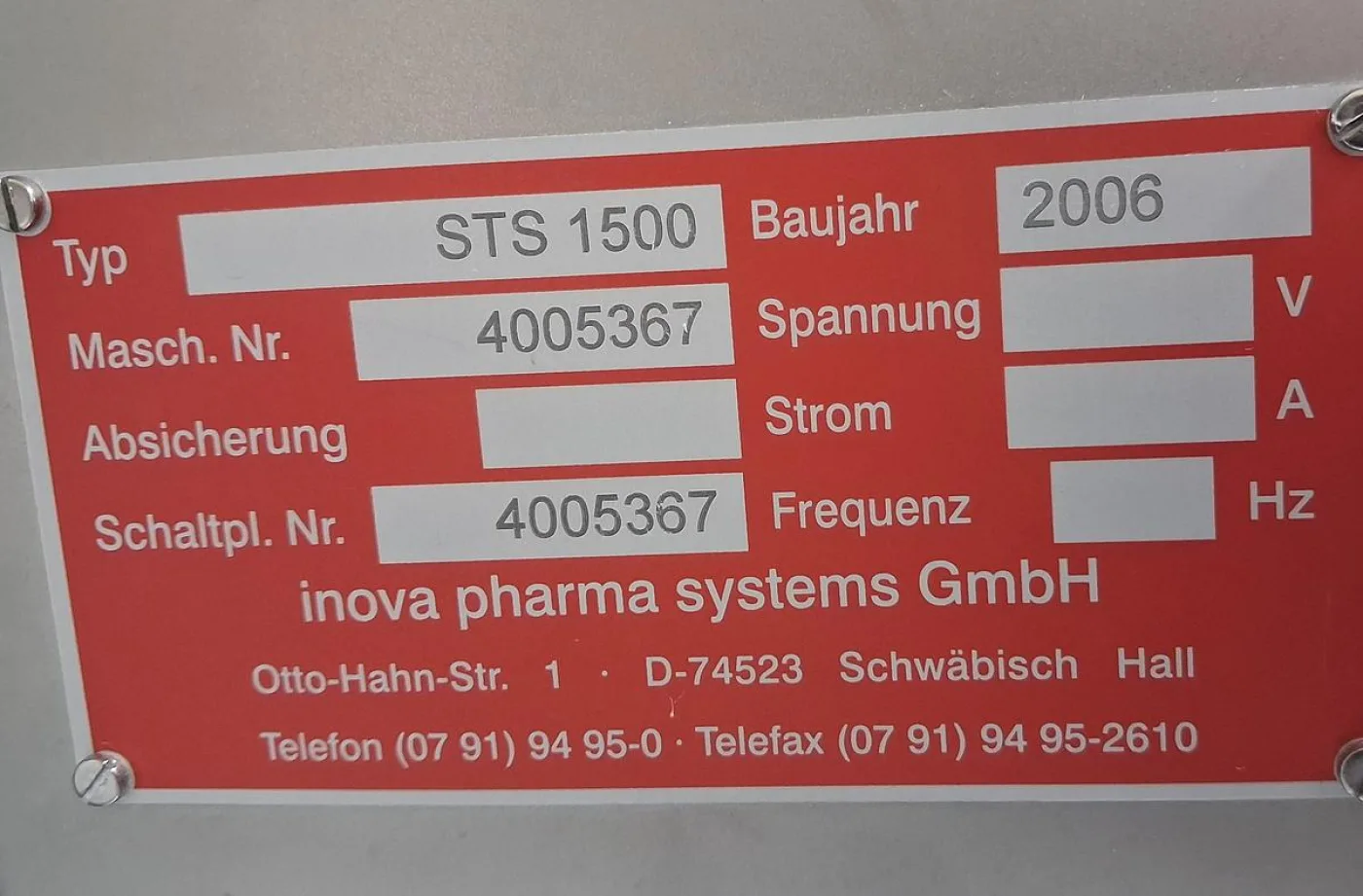 Inova Pharma Systems STS 1500 Edelstahl Zuführ- und Transportsystem - 6