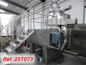 EQUIPO GRANULADOR “NIRO FIELDER” PMA-400 CON CAMISA DE AGUA CALIENTE, CON TAMIZADORA A LA SALIDA, ESTRUCTURA, CUADRO ELÉCTRICO Y ESCALERA