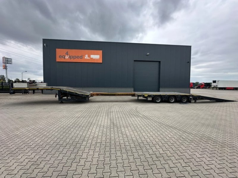 Broshuis 3ABSD Lowloader 3-axle / GVW: 59.000kg / Neck: 23.000kg / hydraulic steering + ramps + loading table / 4.60m extendable / winch / liftaxle