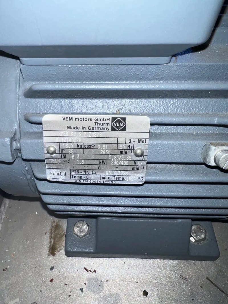 USED RADIAL INDUSTRIAL FAN MXE 031-000530 1.5 KW