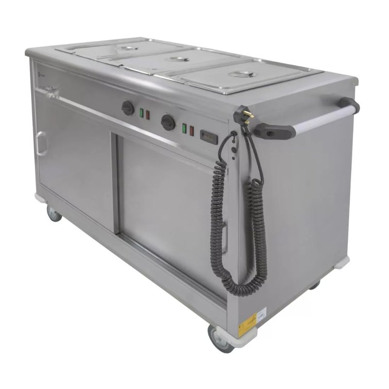 Parry Mobile Servery with Bain Marie Top MSB12 - islandcatering