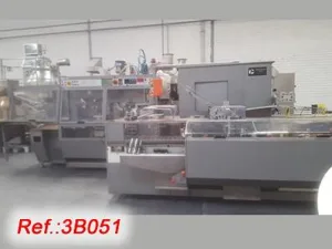 LÍNEA DE BLISTER Y ESTUCHADO CON BLISTER “MARCHESINI” MB-420 PARA FORMADO – LLENADO – SELLADO Y CORTADO DE BLISTERS DE PVC - ALU Y DE ALU - ALU CON CÁMARA DE VISIÓN ARTIFICIAL DE PRESENCIA DE PRODUCTO, TRANSFER Y ESTUCHADORA “MARCHESINI” MA-310